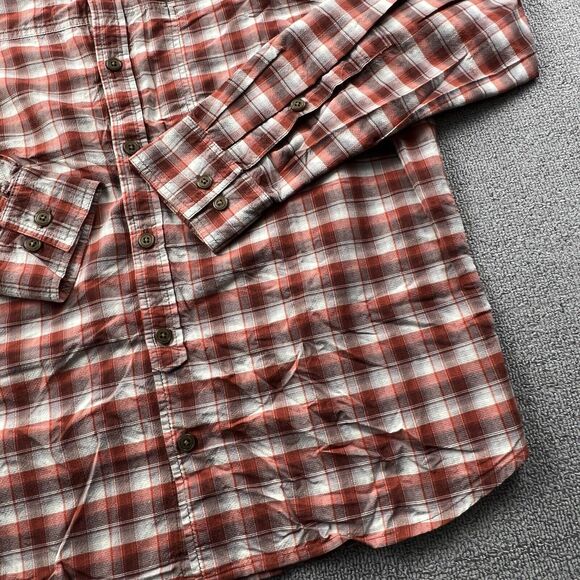 PrAna Shirt Adult Medium Check Button Up Long Sleeve Outdoor Casual Men's - Picture 5 of 14